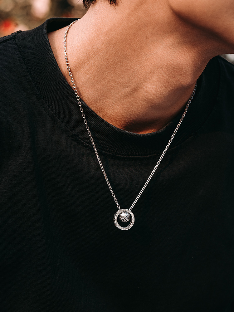 Basketball "Stronger Through Adversity" Pendant Necklace