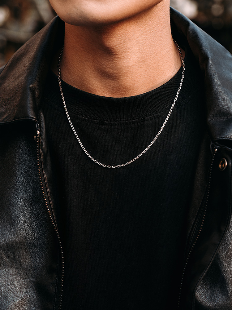 Sterling Silver Thin Box Chain Necklace