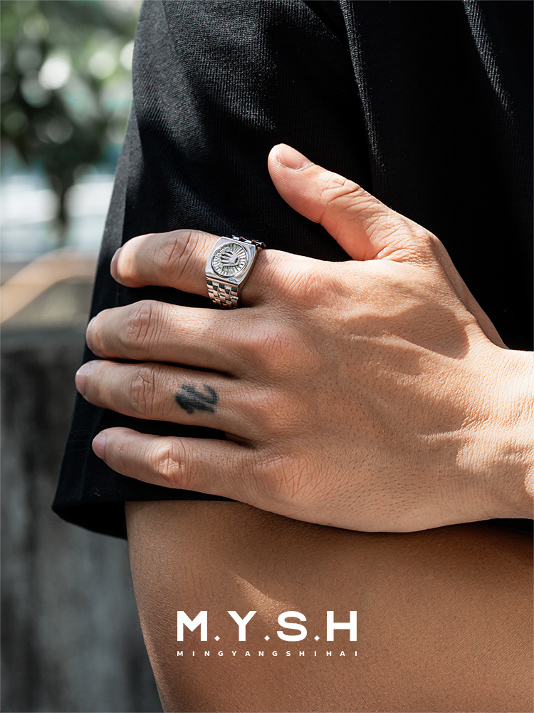 S925 Luxury Crown Signet Ring for Men-MYSH
