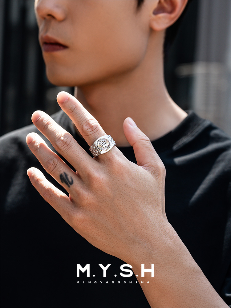 S925 Luxury Crown Signet Ring for Men-MYSH
