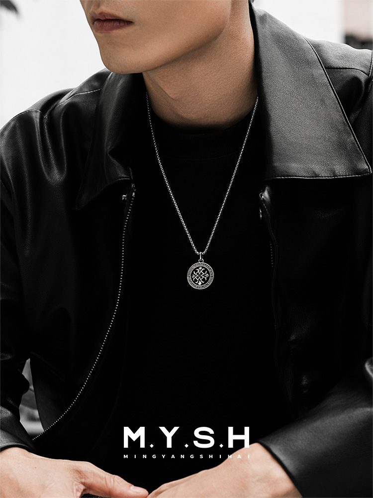 S925 Silver Rotating Belief & Hope Spinner Pendant Necklace-MYSH