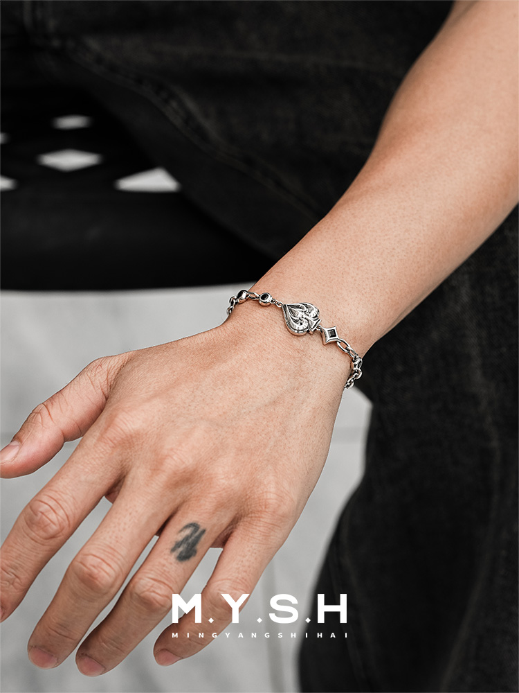 S925 Silver Lucky Spade Bracelet