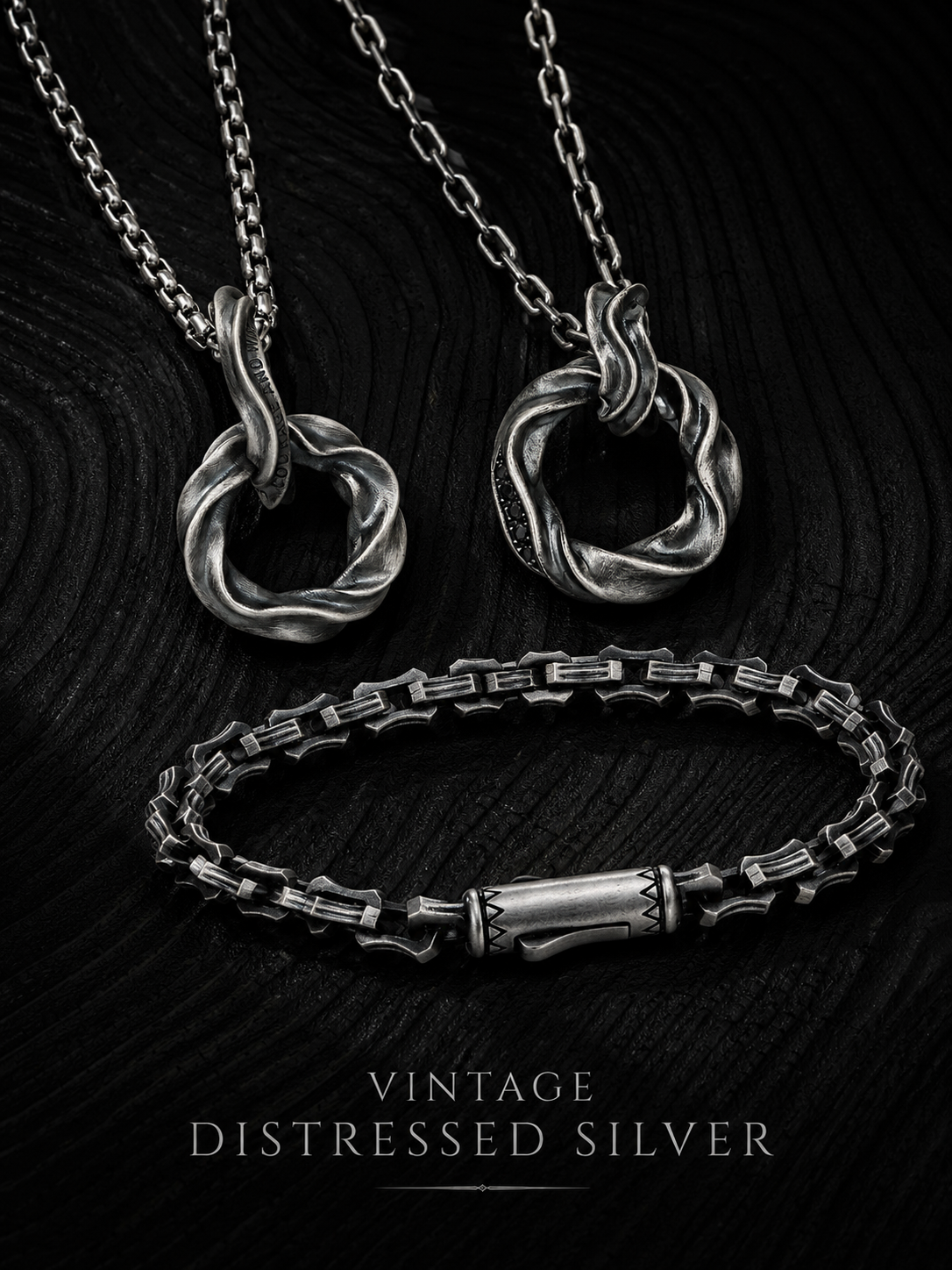Vintage Distressed Silver-MYSH