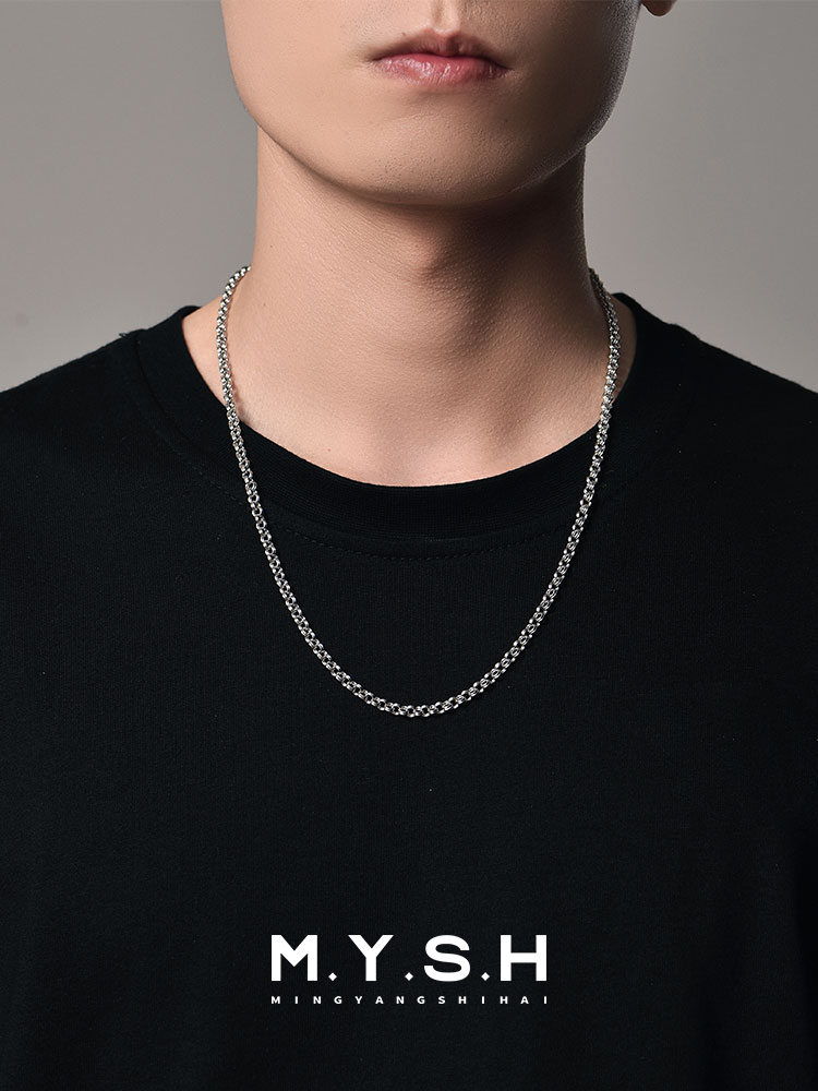 S925 Silver Thick Double O-Ring Cuban Chain Necklace