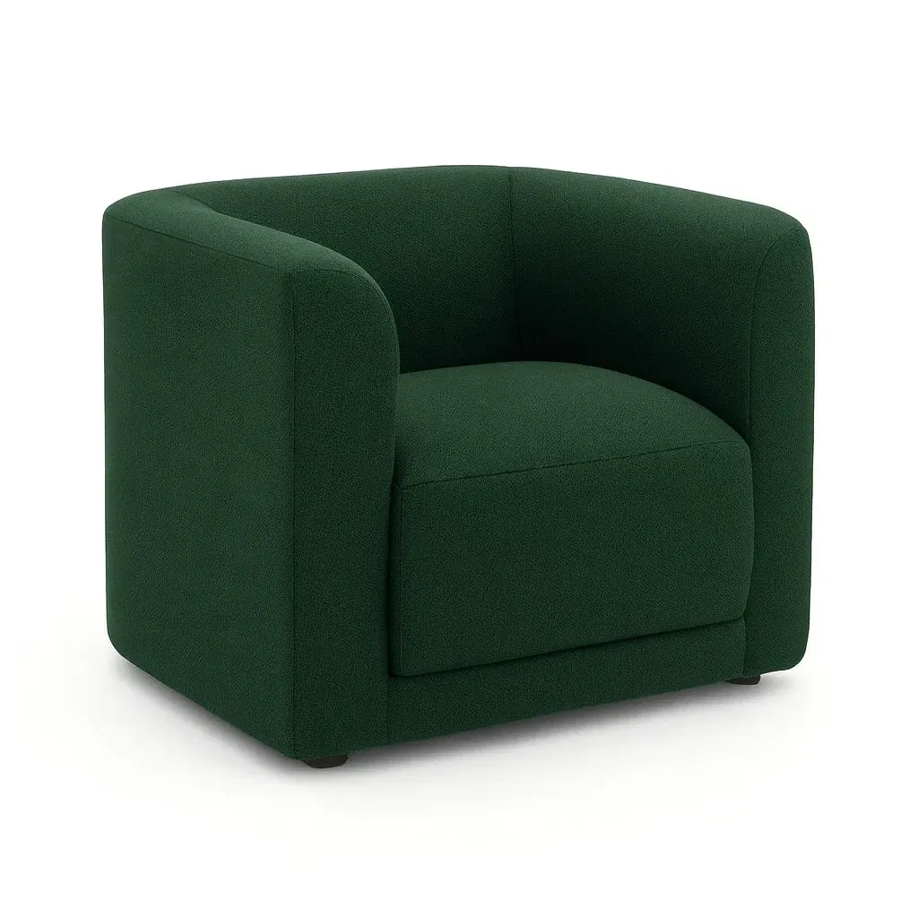 Poltrona in tessuto di poliestere 80x80x70 cm verde
