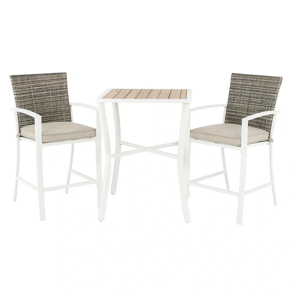 Set bar da terrazzo con sgabelli alti