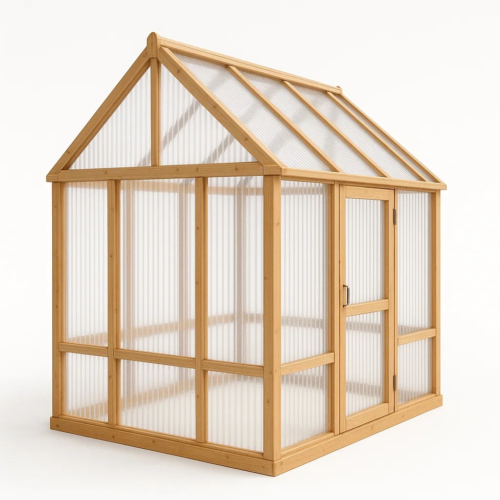 Serra da giardino per piante in legno di pino e policarbonato-FURNARK