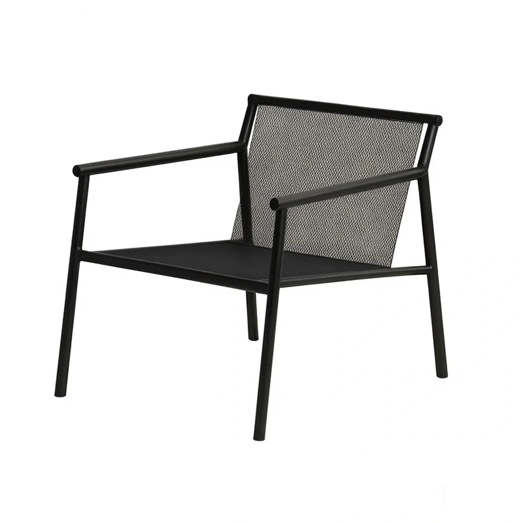 Sedia da esterni in metallo nero-Sofiruno