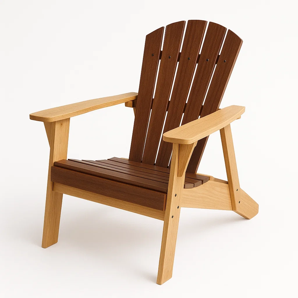 Sedia Adirondack in legno di acacia marrone 88 cm x 75 cm x 92 cm-Sofiruno