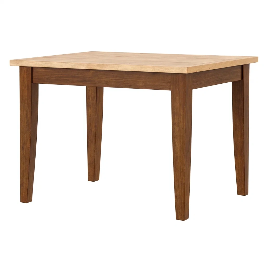 Tavolo quadrato in legno massello 70x70x75 cm legno chiaro legno scuro-MOBIARGO