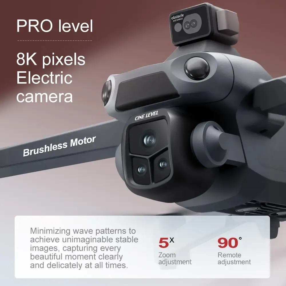 Drone GPS V918MAX con alcance de vuelo de 3 km, altitud de 300 m, evitación de obstáculos de 360 ​​grados, flujo óptico, vuelo estacionario, pantalla de gran tamaño, retorno con un solo toque