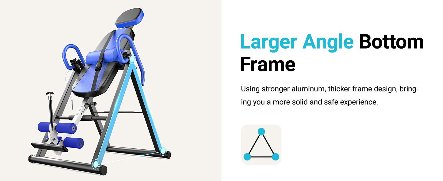 YOLEO Gravity Heavy Duty Inversion Table for Pain Relief Therapy with Headrest & Adjustable Protective Belt Back Stretcher Machine