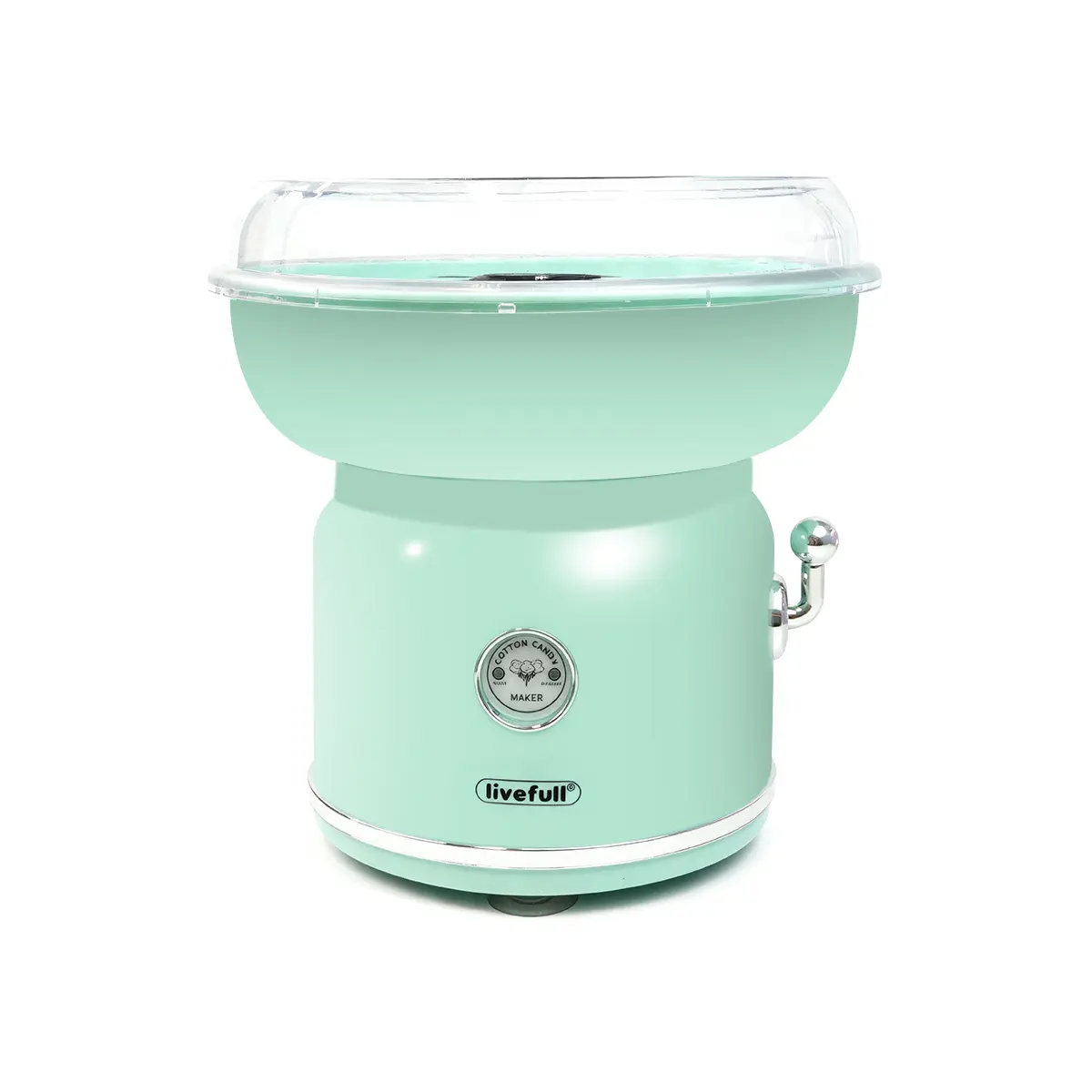 Máquina de algodón de azúcar LIVEFULL – Para uso doméstico, incluye 6 sabores y 6 palitos; ideal para la diversión de los niños, fiestas familiares, entretenimiento en la cocina y como regalo de Navidad. Modelo con enchufe tipo EE. UU., rápida y fácil de 