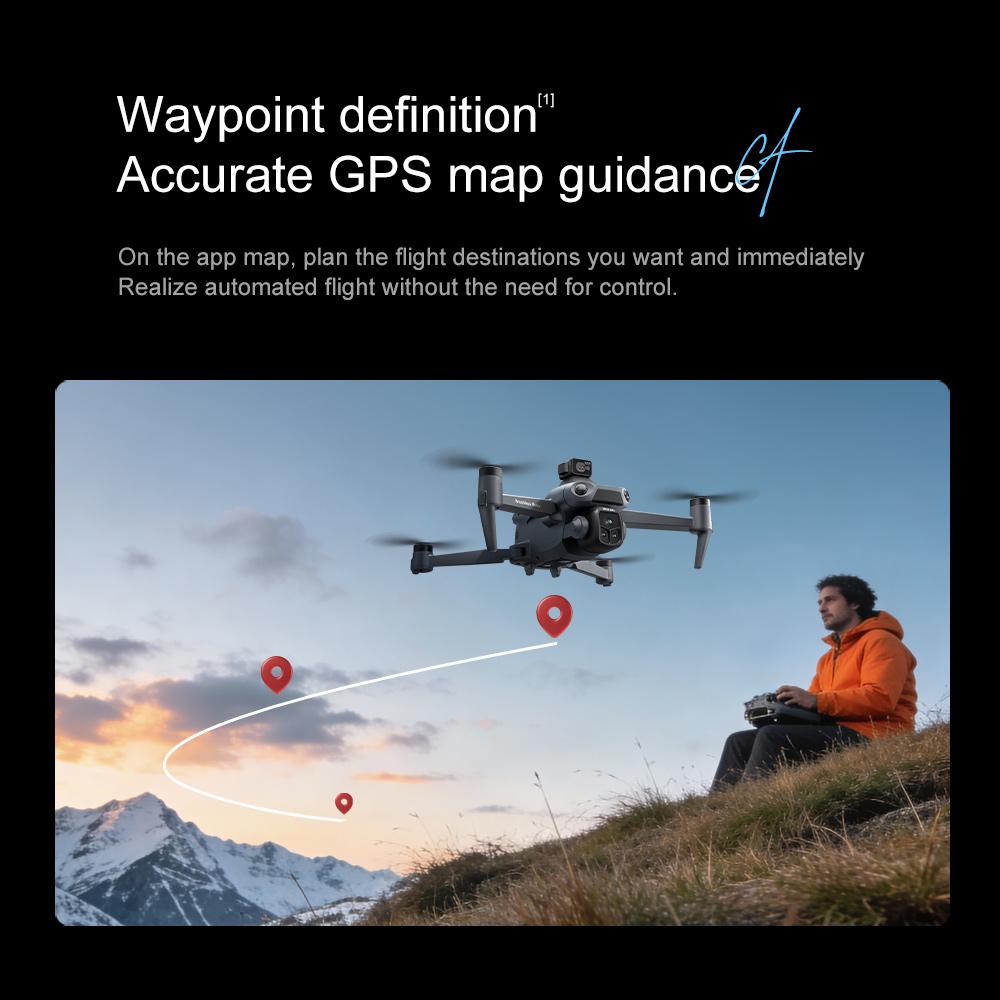 V918MAX GPS Drone with 3km Flight Range 300m Altitude 360 Obstacle Avoidance Optical Flow Hovering Oversized Display One Touch Return High Value Christmas Gift