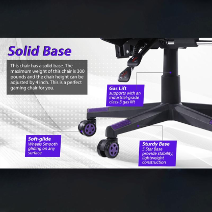 Silla gaming con reposapiés y función reclinable — Silla de ordenador para adultos con masaje — Cojín lumbar ajustable — Silla de oficina y gaming ergonómica, de gran tamaño y altura, para usuarios de complexión robusta — Modelo V3028A
