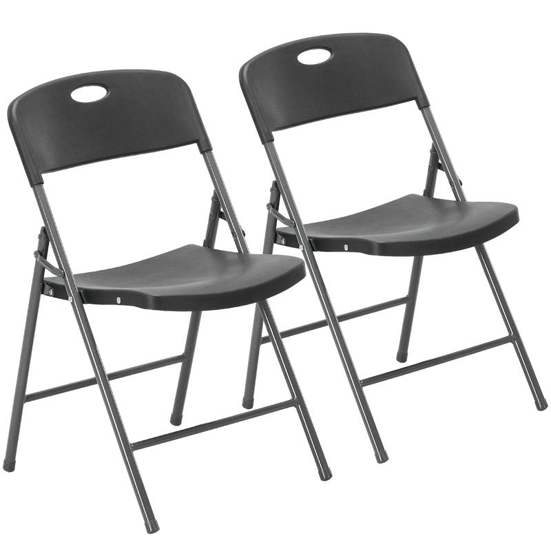 【Excelente relación calidad-precio】 Sillas plegables con respaldo ergonómico — De plástico resistente, apilables y portátiles — Capacidad de carga de 330 lb — Ideales para el hogar, oficina, fiestas, bodas, patios y jardines — Uso en interiores y exterior