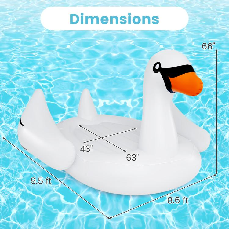 Flotador Hinchable para Piscina — Balsa Hinchable para 2, 4 o 6 Personas con Bomba de Aire y Portavasos — Isla Flotante para Adultos y Niños — Juguete Ideal para Fiestas, Playa y Río