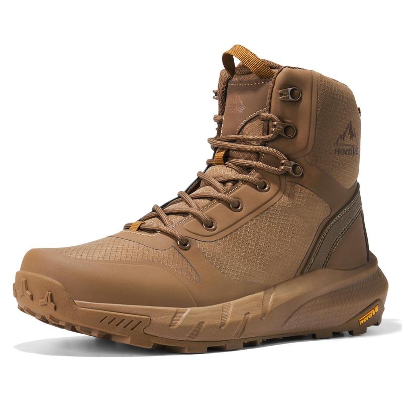 NORTIV 8 Metrostrike Men's Tactical Boots Lightweight Comfortable All-Day Work Boots with Side Zipper for Motorcycle Combat Hiking 8 Inches Safety Outdoor Shoes - Footwear