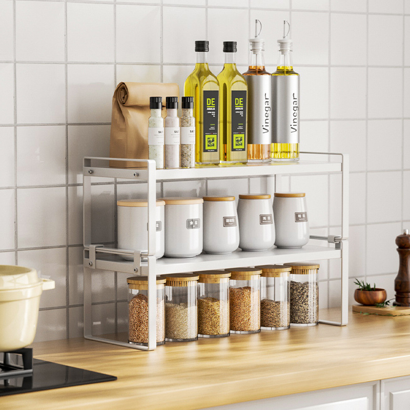 Lovivol layered storage rack inside the cabinet