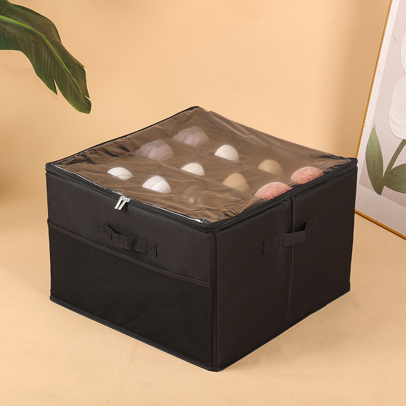 Cross-border foldable multifunctional shoe storage box, fabric shoe box with lid, divider organizer, clothing storage box