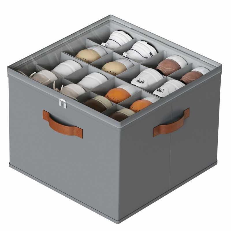 Cross-border foldable multifunctional shoe storage box, fabric shoe box with lid, divider organizer, clothing storage box