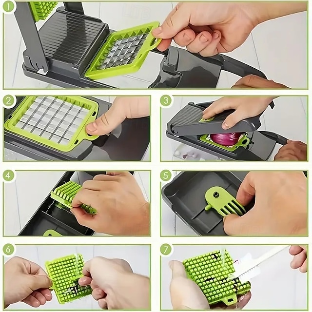 Lovivol 16-in-1 Manual Vegetable Chopper Set