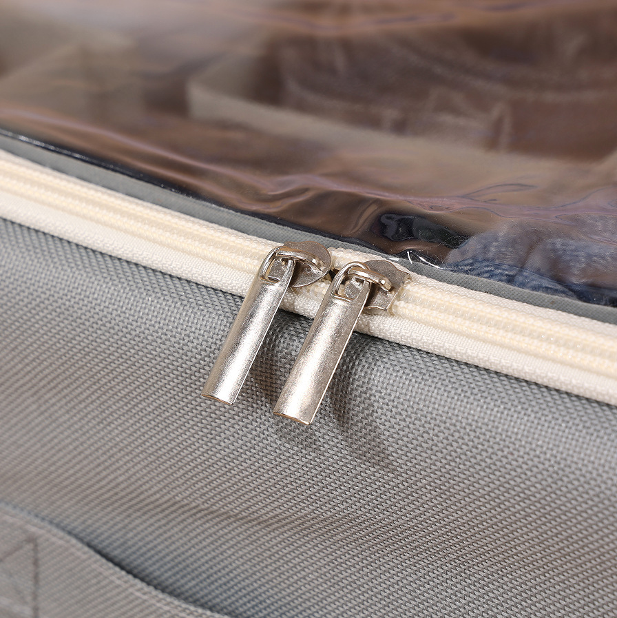 Cross-border foldable multifunctional shoe storage box, fabric shoe box with lid, divider organizer, clothing storage box