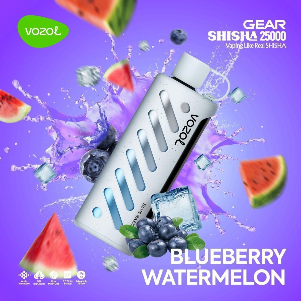 VOZOL GEAR SHISHA 25,000 - Blueberry Watermelon