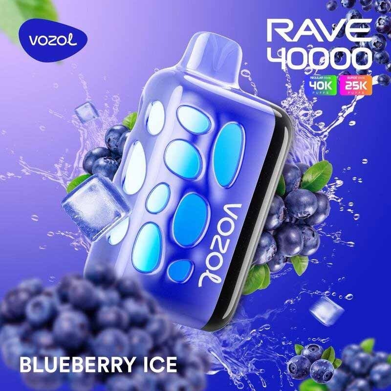 VOZOL RAVE 40,000 - Blueberry Ice