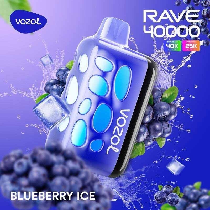 VOZOL RAVE 40,000 - Blueberry Ice