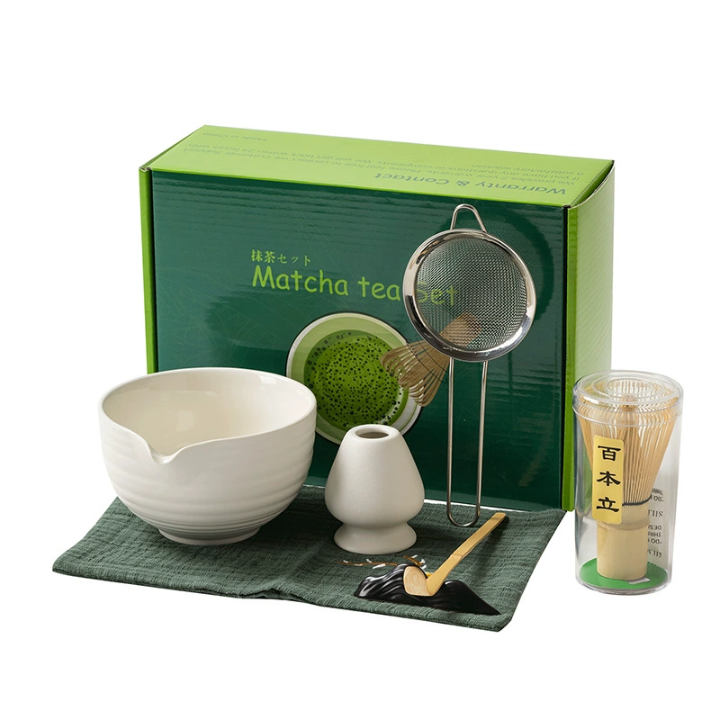 7-Piece Ceramic Matcha Tea Set-white