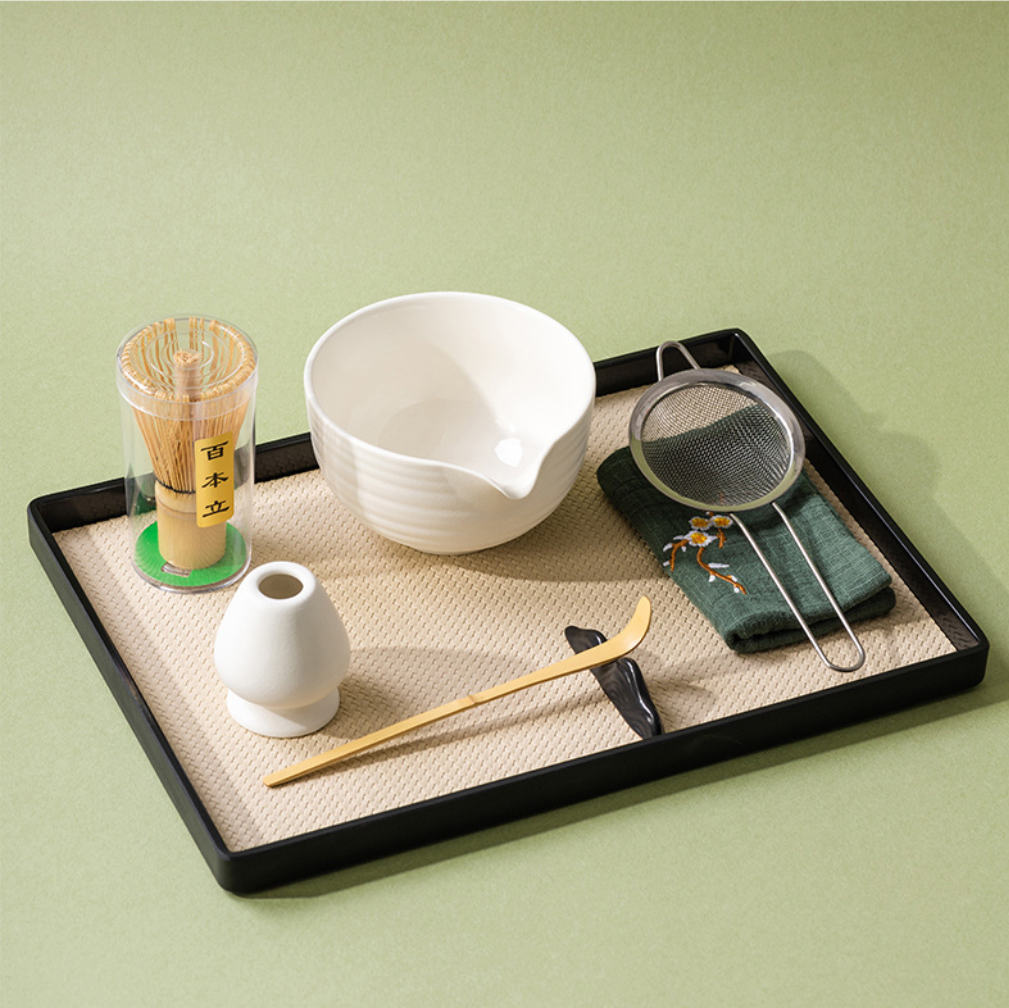 7-Piece Ceramic Matcha Tea Set-white