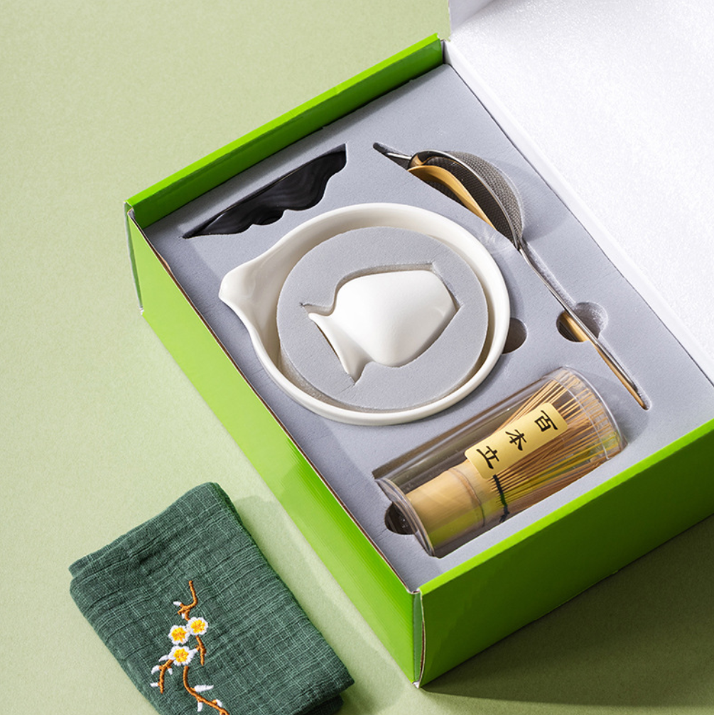 7-Piece Ceramic Matcha Tea Set-white