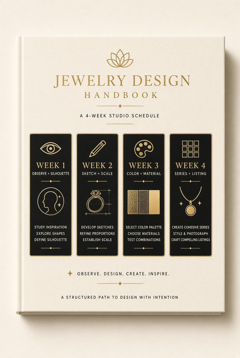 Jewelry Design: Foundations & Studio Practice | Form · Color · Material Self-Study Handbook (93-Page PDF)