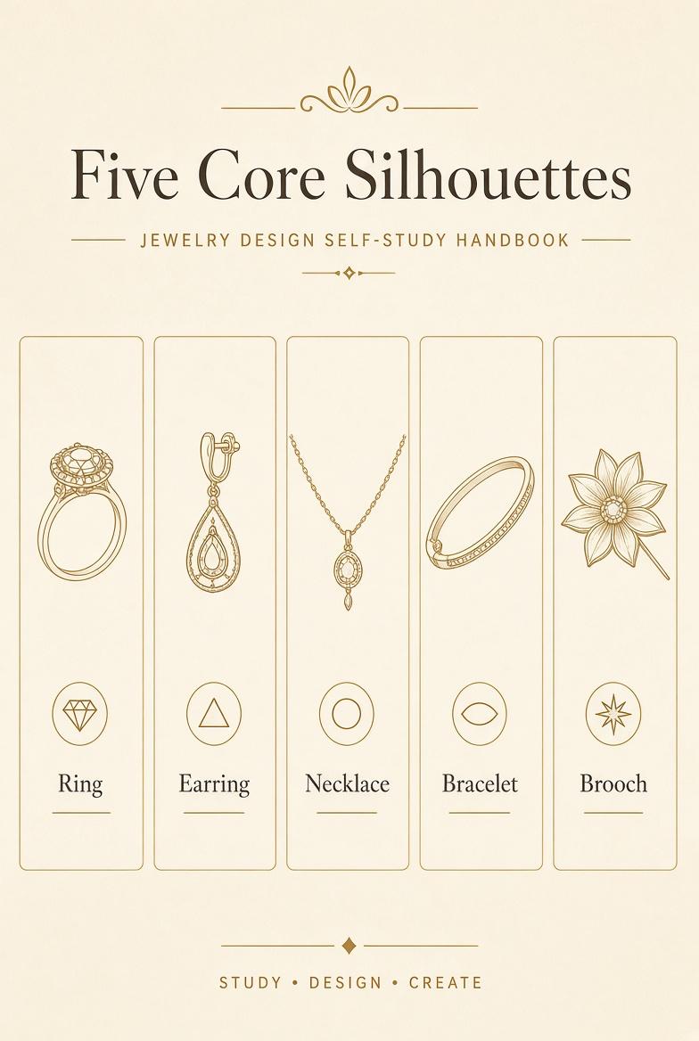 Jewelry Design: Foundations & Studio Practice | Form · Color · Material Self-Study Handbook (93-Page PDF)