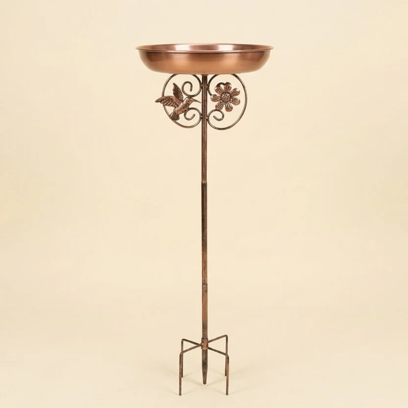 Handcrafted Copper Bird Bath