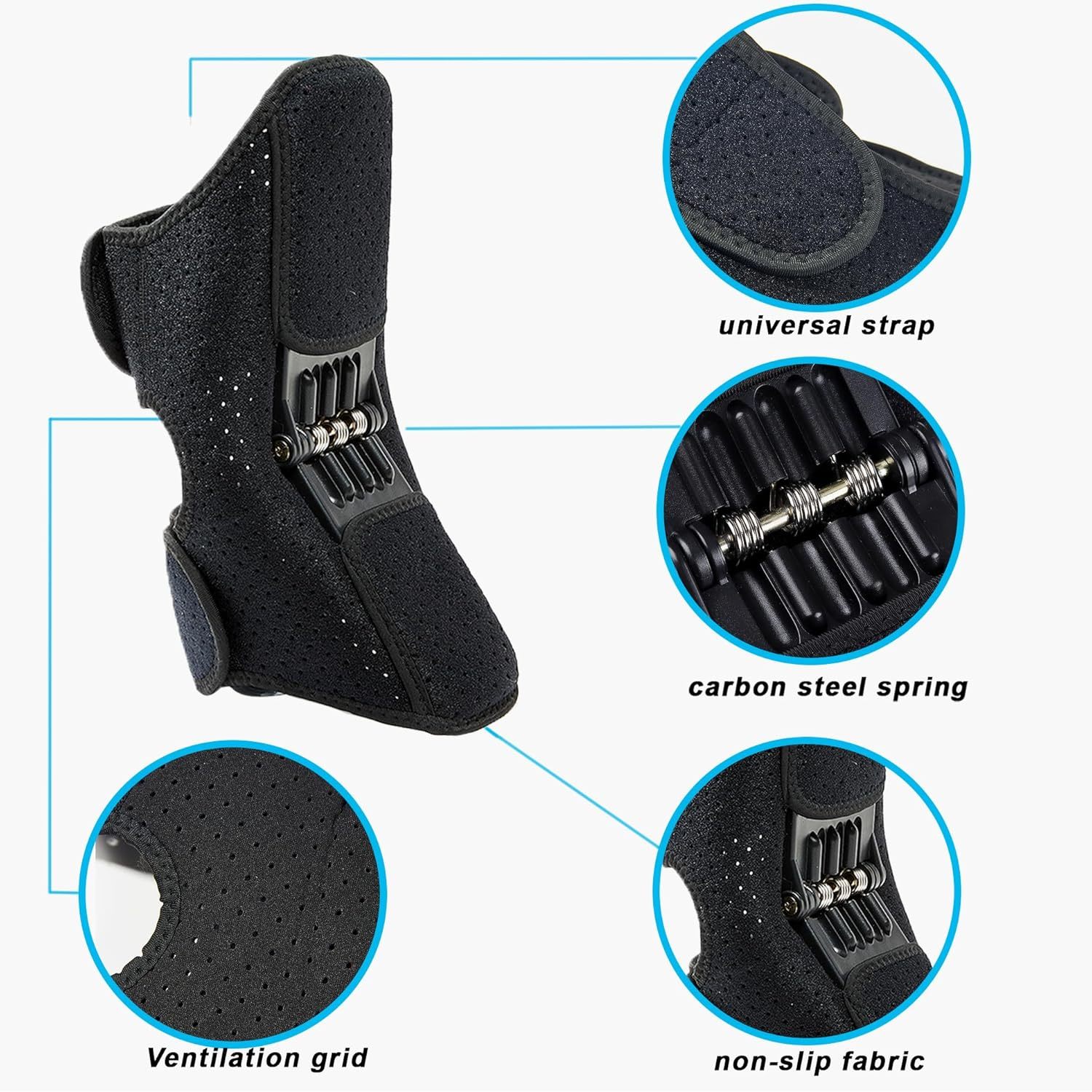 🔥Hot Sale🔥Enhanced Knee Brace Stabilizer - Adjustable Triple-Spring Support for Squats, Climbing & Recovery