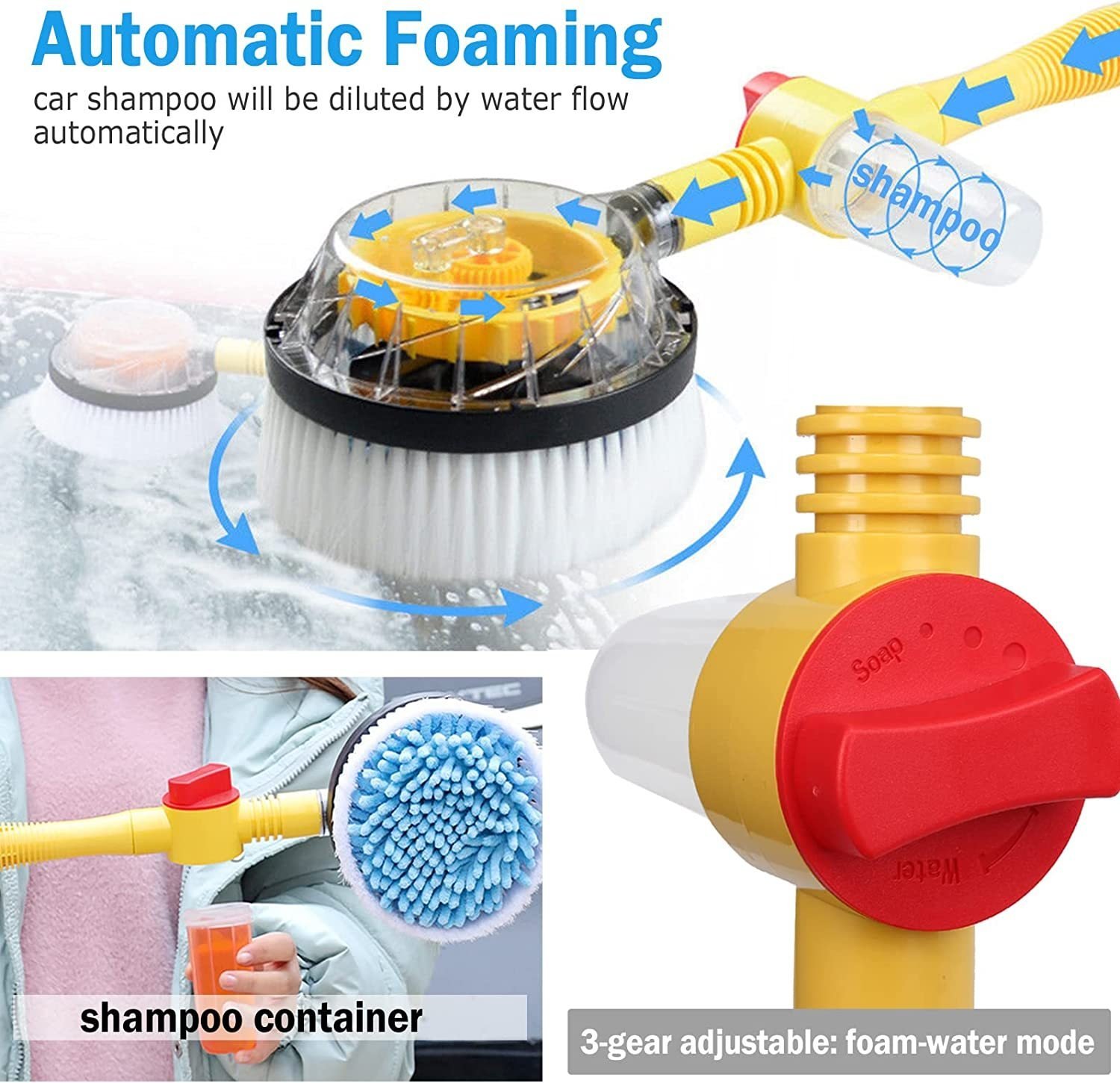 🔥Last Day 49% OFF🔥🎉Car Wash High Pressure Brush🚗