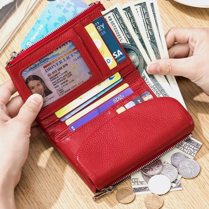 ⏰Last Day 49% OFF⏰Unisex Pebble Leather Wallet 🔥BUY 2 FREE SHIPPING