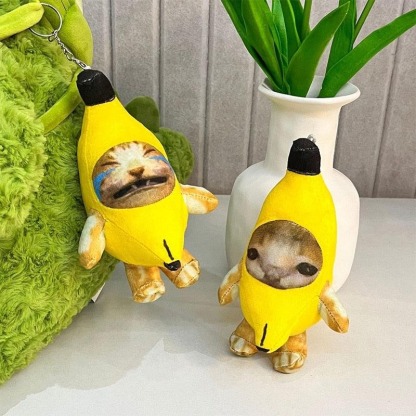 Banana Plush Pendant Cute Crying Banana Funny Key Chain
