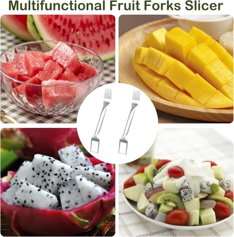 🍉✨ 2-in-1 Fruit Cutter & Fork – For Quick and Easy Fruit Serving! 🍓