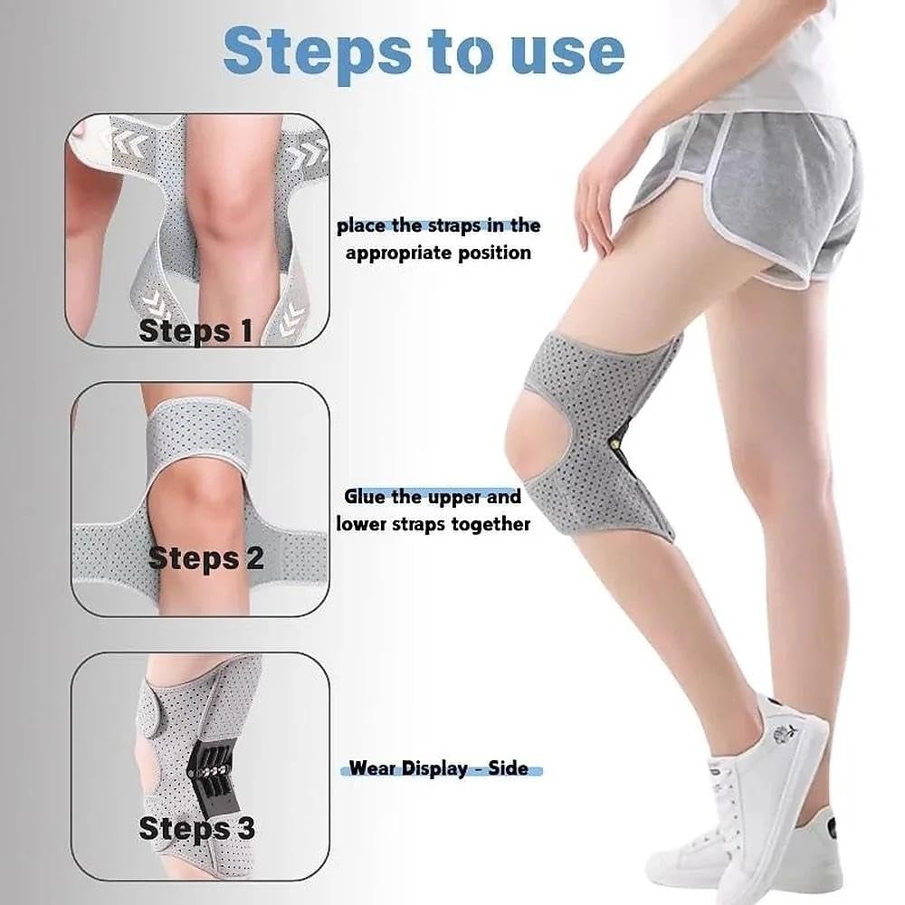 🔥Hot Sale🔥Enhanced Knee Brace Stabilizer - Adjustable Triple-Spring Support for Squats, Climbing & Recovery