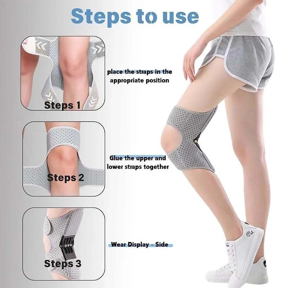 🔥Hot Sale🔥Enhanced Knee Brace Stabilizer - Adjustable Triple-Spring Support for Squats, Climbing & Recovery