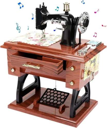 🎶Time Limit Sale 50% OFF - Wood Mini Sewing Machine Music Box