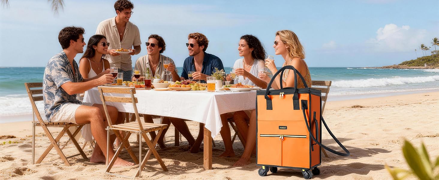 rolling tote bag with wheels