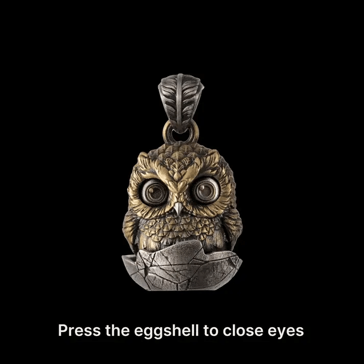 🔥Last Day 49% OFF - 🦉Handmade Owl Fidget Pendant