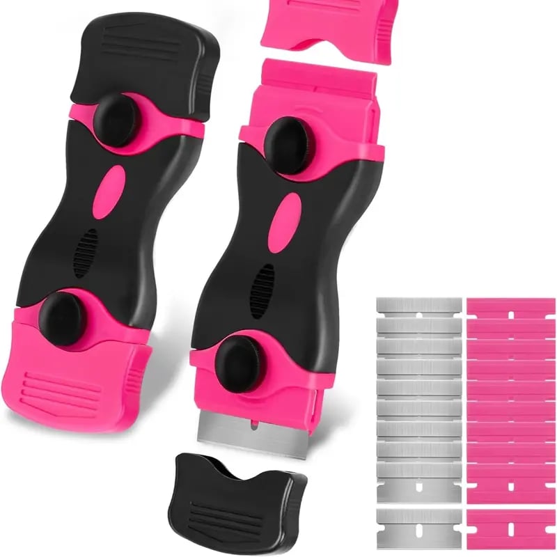 🔥2-in-1 Scraper Tool Set （with 20Pcs Razor Blades） ， Removing Window Labels