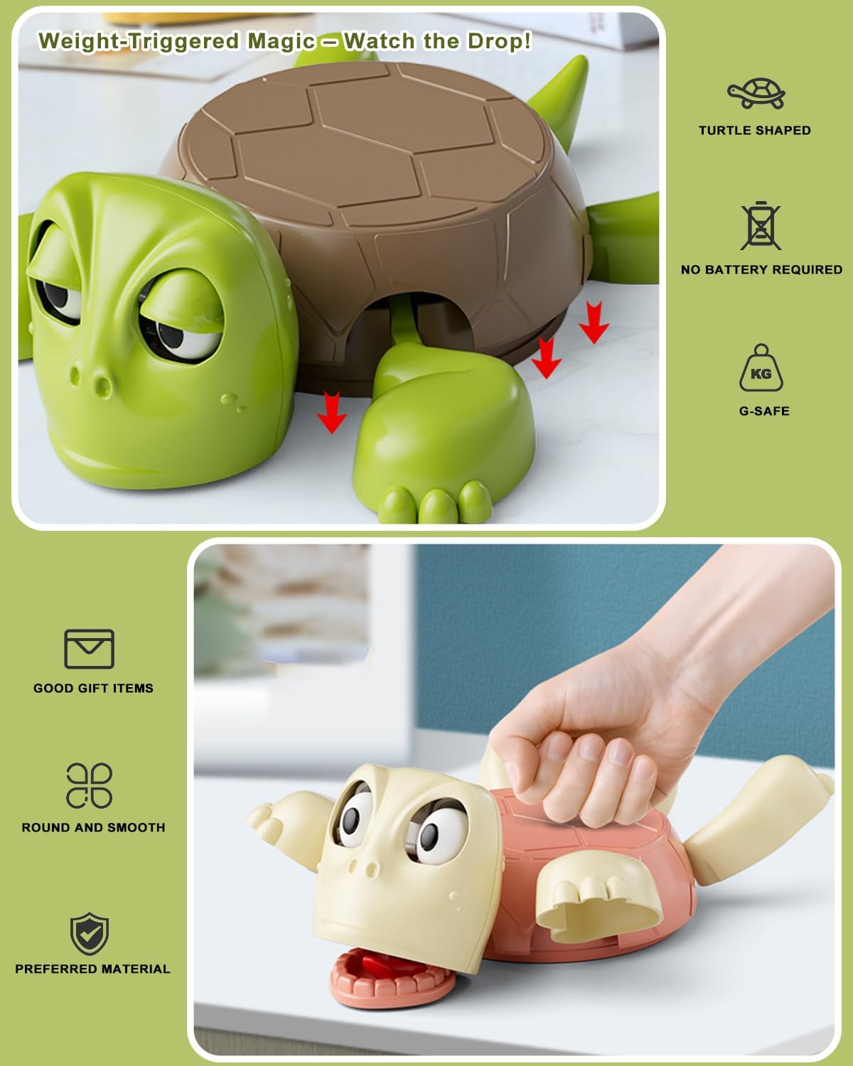 🔥Limited Time 49% Off🔥Turtle Coaster, 3D Printed Funny Tea Coasters with Interactive Expression
