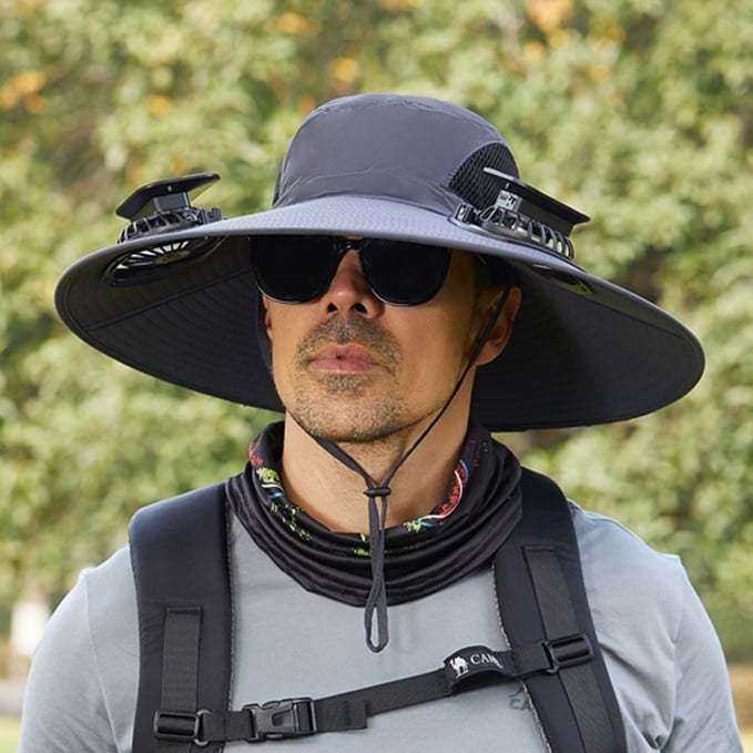  New Solar Fan Outdoor Fishing Hat