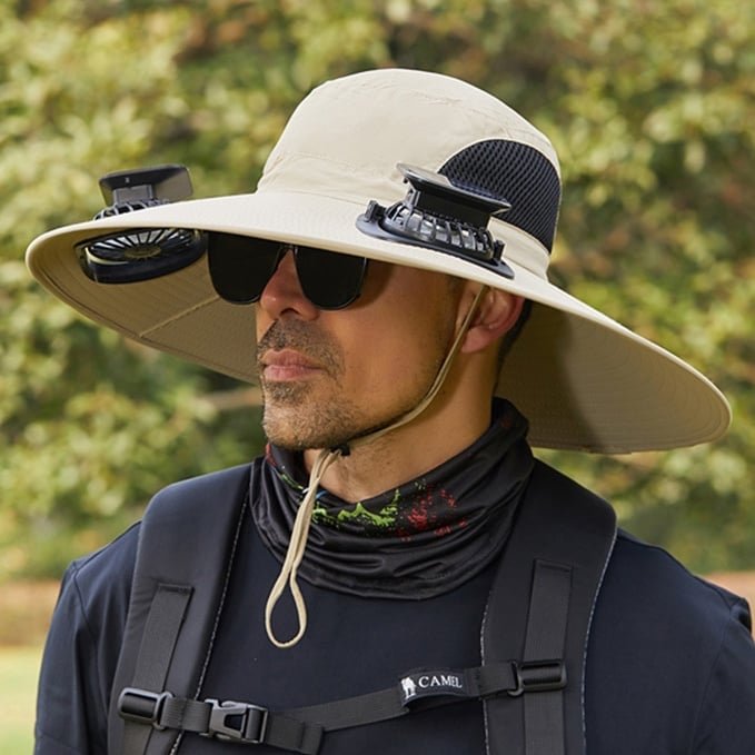  New Solar Fan Outdoor Fishing Hat